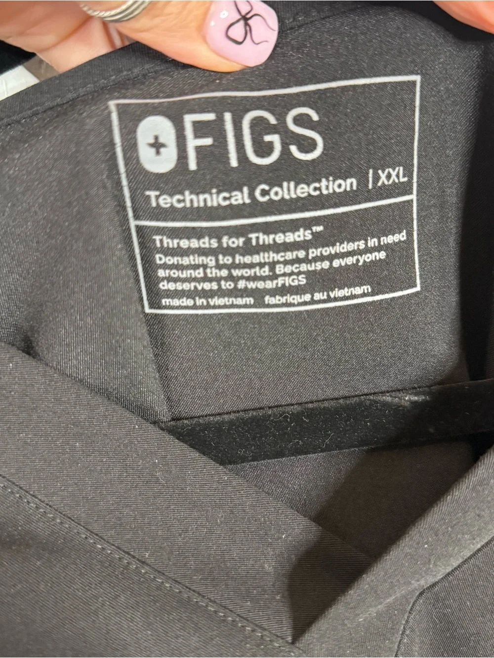 FIGS Men’s Black Scrub Set XXL Leon Top + XL Axim Cargo Pants Technical Collecti